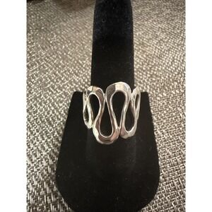 Estate Robert Lee Morris RLM Sterling Silver Hammered Scroll Ring Size 6
